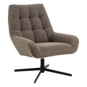 Fotoliu rotativ grej/negru din textil Paris Boucle Quiet Object