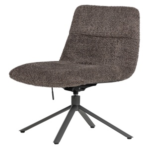 Fotoliu rotativ maro din textil Soren Woood