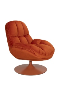 Fotoliu rotativ portocaliu din textil Beefy Quiet Object