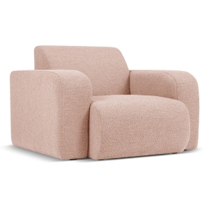 Fotoliu roz pudra din textil Molino Boucle Micadoni