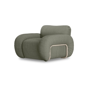 Fotoliu verde army/bej nisipiu din textil Arc Mid HKliving