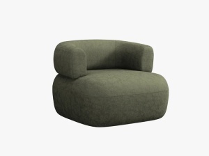 Fotoliu verde din textil Jenny Chenille Micadoni