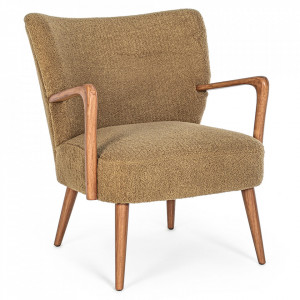 Fotoliu verde/maro din textil Moritz Palm Bizzotto
