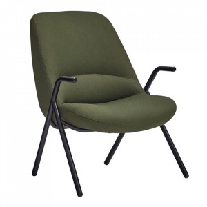 Fotoliu verde/negru din textil Dins Teulat