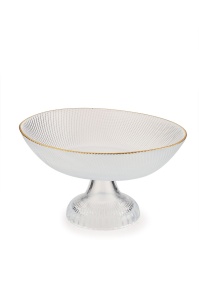 Fructiera transparenta din sticla 18x23 cm Damla The Home Collection