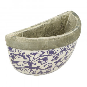 Ghiveci de perete alb/albastru din ceramica Dena Esschert Design