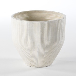 Ghiveci din ceramica alba 50 cm Frank Thai Natura