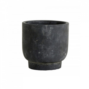 Ghiveci negru din ciment 14 cm Ivon Nordal