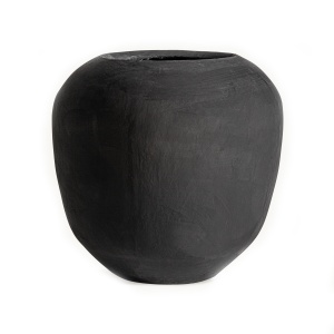 Ghiveci negru din ciment 58 cm Gloria Vical Home