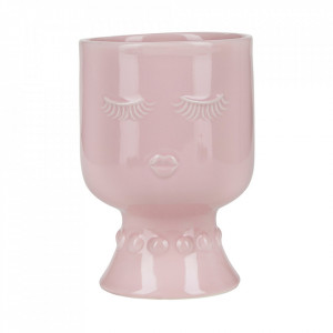 Ghiveci roz din ceramica 12 cm Carlene Miss Etoile