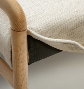 Husa pentru bancheta exterior bej din textil 64x145 cm Macaret Kave Home