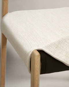 Husa scaun dining bej din textil Cudia Kave Home