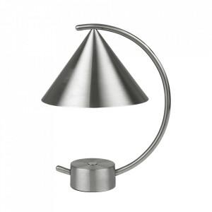 Lampa birou gri argintiu din inox 26 cm Meridian LED Ferm Living