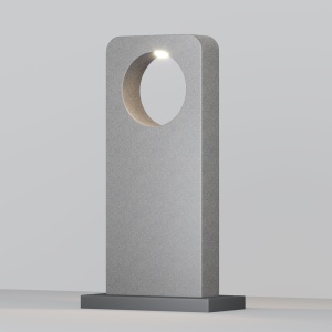 Lampa pentru exterior gri din metal Betone Tall Maytoni