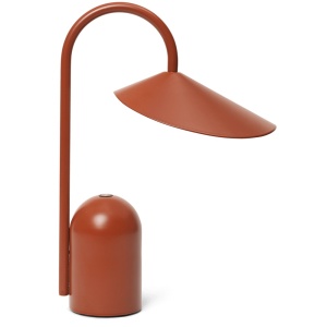 Lampa portabila de birou rosie crem din metal 30 cm Arum Ferm Living