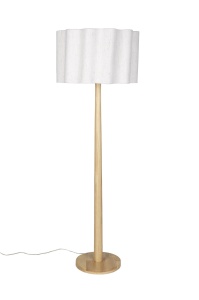 Lampadar alb/maro din lemn 149 cm Scallop Dutchbone