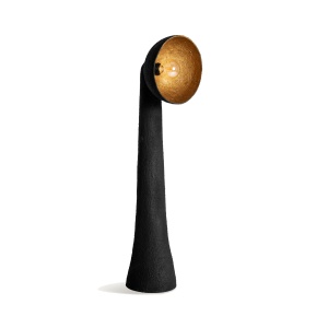 Lampadar auriu/negru din fibre naturale 120 cm Lierop Vical Home