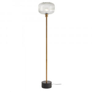 Lampadar auriu/negru din marmura 162 cm Delvin Thai Natura