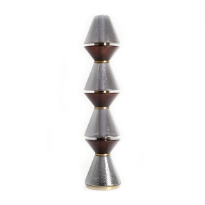 Lampadar gri/auriu din sticla 140 cm Narel Vical Home