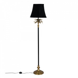 Lampadar negru/auriu din catifea si aluminiu 131 cm Cresta Dutchbone