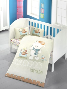 Lenjerie pat multicolora din bumbac Kis Masali The Home Collection