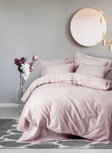 Lenjerie pat roz pudra din bumbac Jana Double The Home Collection