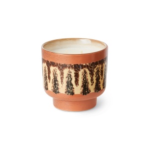 Lumanare parfumata cu suport multicolor din ceramica 10 cm 70s ceramics Kyoto HKliving