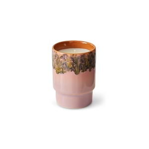 Lumanare parfumata cu suport multicolor din ceramica 10 cm 70s ceramics Miami 2 HKliving