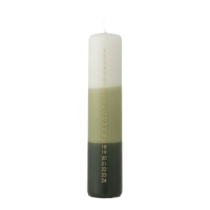Lumanare verde din fibre naturale 25 cm Dip Dye Bloomingville