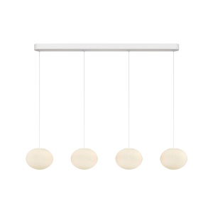 Lustra alba din metal cu 4 LED-uri Spume Maytoni