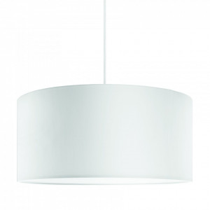 Lustra alba din metal si textil Mika Elementary Gorda La Piu Sotto Luce