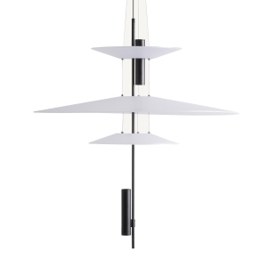 Lustra alba/neagra din metal cu 2 LED-uri Valesha Vical Home