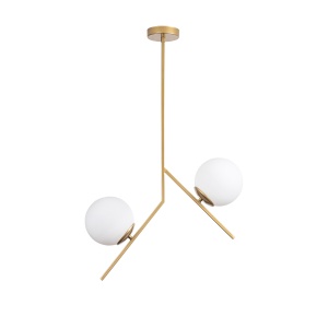 Lustra aurie din metal cu 2 becuri Dolunay The Home Collection