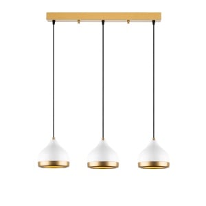 Lustra aurie din metal cu 3 becuri Yildo MThe Home Collection
