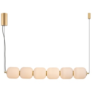 Lustra aurie din metal cu 6 LED-uri Akari Zuma Line