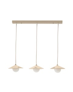 Lustra crem din metal cu 3 becuri Wilara Kave Home