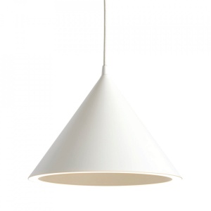 Lustra din metal alb cu LED Annular Woud