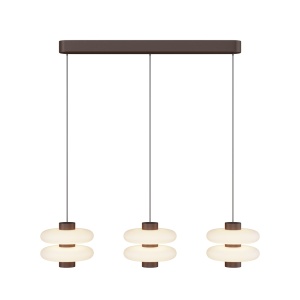 Lustra maro bronz din metal cu 3 LED-uri Nuvem Maytoni