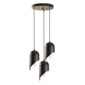Lustra maro din metal cu 3 becuri Kesik The Home Collection