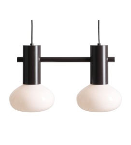 Lustra maro mocha din metal cu 2 becuri Flo S Quiet Object