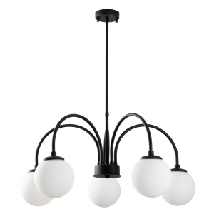 Lustra neagra din metal cu 5 becuri Sferıs The Home Collection