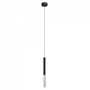 Lustra neagra din metal cu LED One Matt Zuma Line