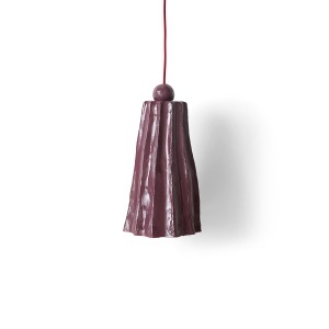 Lustra rosu burgund din bumbac Flow HKliving