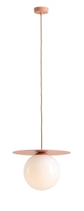 Lustra rosu corai/alba din metal Loop L Quiet Object