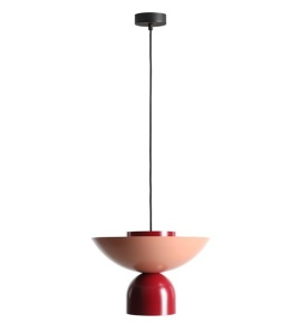 Lustra rosu vin/rosu corai din metal Ilia Aldex