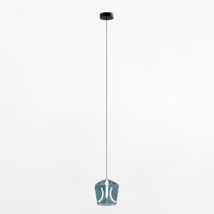 Lustra transparenta/albastra din metal Colore Zuma Line