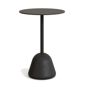 Masa bar exterior neagra din ciment 68 cm Tiaret low Kave Home
