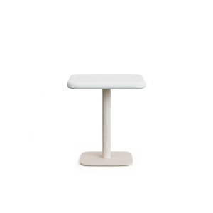 Masa bistro exterior alba din ciment 70x70 cm Dina Kave Home