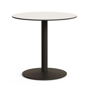 Masa bistro exterior alba/verde din metal 80 cm Esilda Kave Home