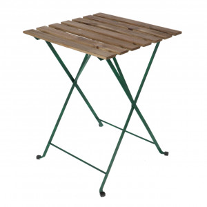 Masa bistro exterior maro/verde din lemn 60x60 cm Gunte Esschert Design